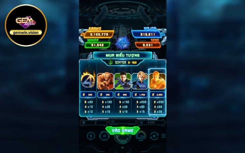 Nổ hũ Fantastic 4 Gemwin