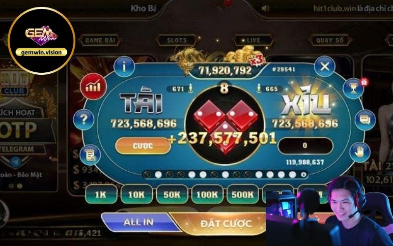 Tài Xỉu Livestream Gemwin
