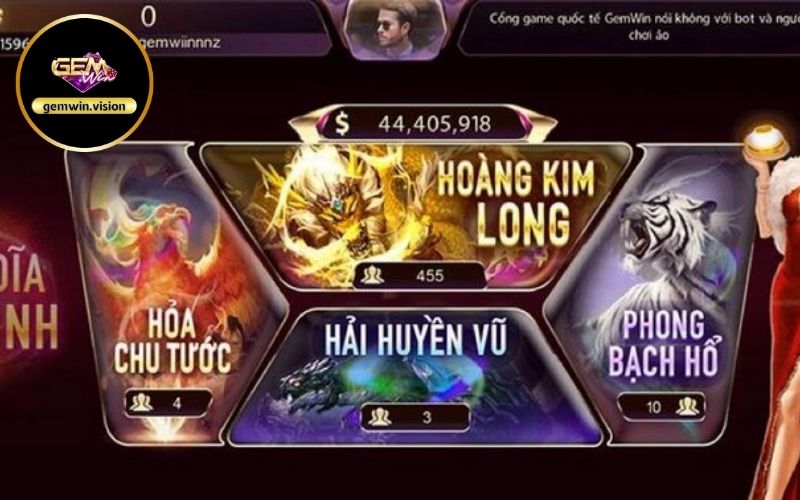 Xóc đĩa Tứ linh online Gemwin