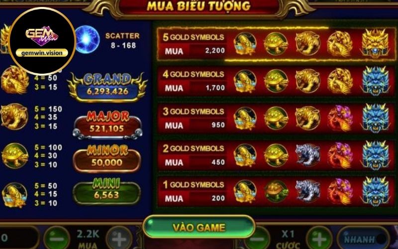 nổ hũ Kho báu Tứ Linh Gemwin