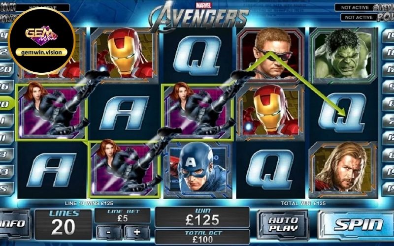 Slot game Avengers Gemwin